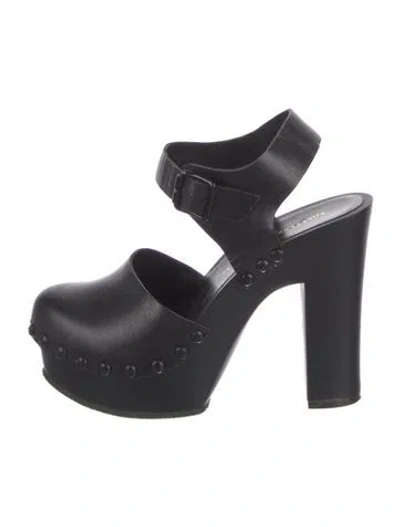 Pre-owned Loeffler Randall Leather Slingback Pumps In Black