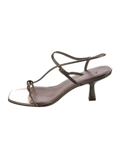 Pre-owned Loeffler Randall Leather Slingback Sandals