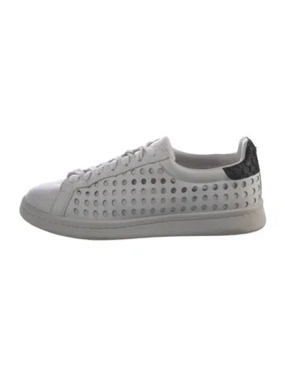 Pre-owned Loeffler Randall Leather Sneakers In Black