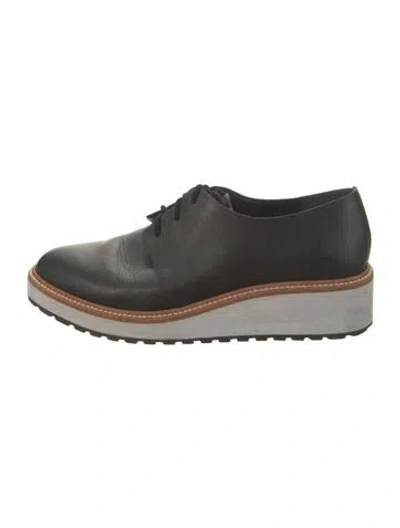 Pre-owned Loeffler Randall Leather Tassel Accents Espadrille Sneakers In Black