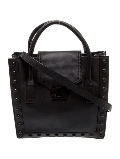 Pre-owned Loeffler Randall Leather Top Handle Bag In Black