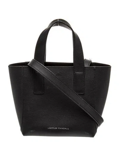 Pre-owned Loeffler Randall Leather Top Handle Bag In Black