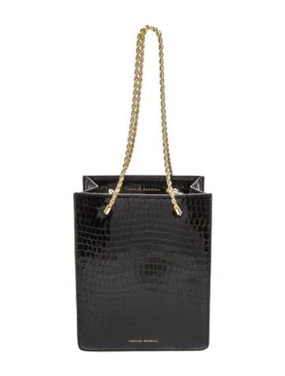 Pre-owned Loeffler Randall Leather Top Handle Bag In Black