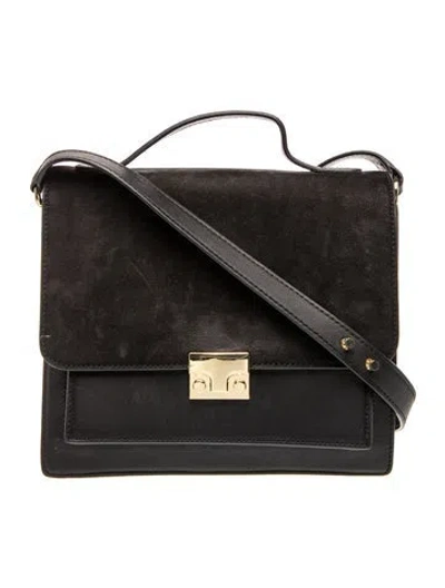 Pre-owned Loeffler Randall Leather Top Handle Bag In Black