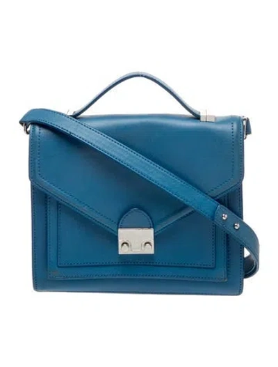 Pre-owned Loeffler Randall Leather Top Handle Bag In Blue
