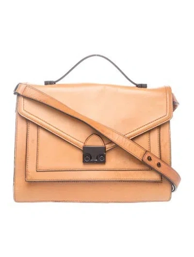 Pre-owned Loeffler Randall Leather Top Handle Bag In Brown