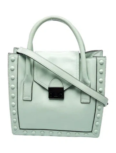 Pre-owned Loeffler Randall Leather Top Handle Bag In Green