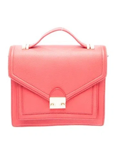 Pre-owned Loeffler Randall Leather Top Handle Bag In Red