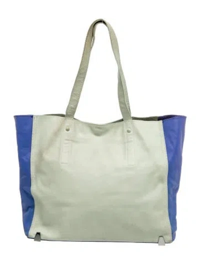 Pre-owned Loeffler Randall Leather Tote In Green