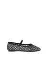 Loeffler Randall Leonie Black Crochet Ballet Flat In Black