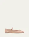 Loeffler Randall Leonie Lambskin Bow Ballerina Flats