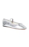 Loeffler Randall Leonie Soft Ballet Flats Silver In Metallic