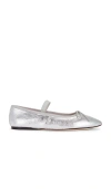 Loeffler Randall Leonie Soft Ballet Flats Silver In Metallic Silver
