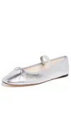 Loeffler Randall Leonie Soft Ballet Flats Silver In Metallic
