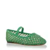 Loeffler Randall Leonie Womens Slip On Padded Insole Ballet Flats In Kelly Green