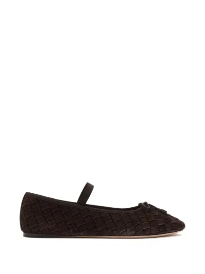 Loeffler Randall Leonie Woven Ballet Flats In Brown