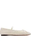 Loeffler Randall Leonie Woven Ballet Flats In Neutral