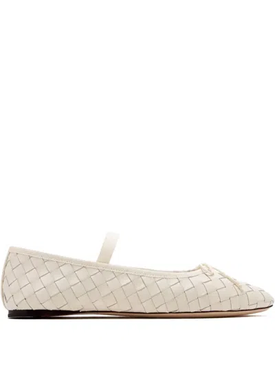 Loeffler Randall Leonie Woven Ballet Flats In Neutral