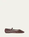 Loeffler Randall Leonie Woven Lambskin Leather Ballerina Flats