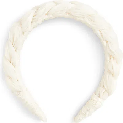 Loeffler Randall Lilac Braided Headband In Pearl