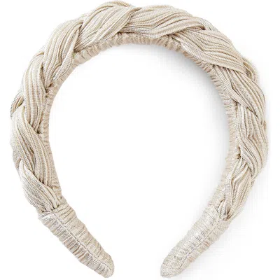 Loeffler Randall Lilac Braided Headband In Platinum