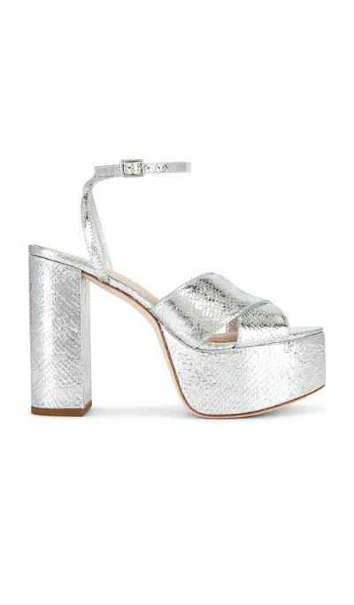 Loeffler Randall Loretta Platform Sandal In Silver