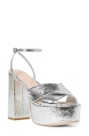 Loeffler Randall Loretta Platform Sandal In Silver