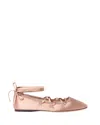 Loeffler Randall Louisa Blush Lace-up Ballet Flat In Pink