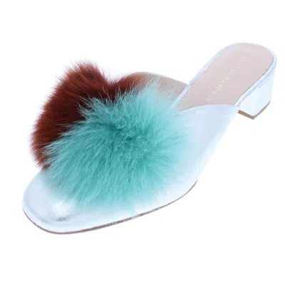 Loeffler Randall Lulu Womens Slide Block Heel Mules In Multi