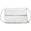 Loeffler Randall Vinnie Mini Woven Leather Crossbody In White