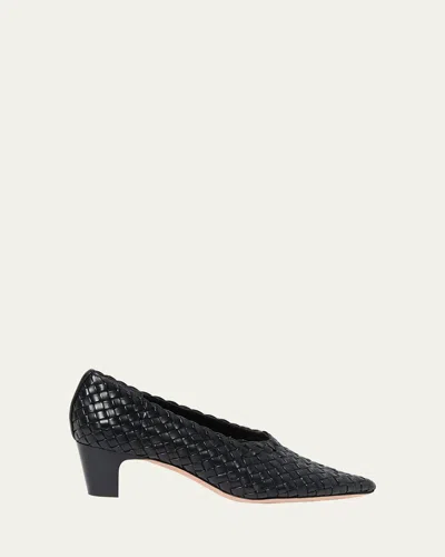 Loeffler Randall Maeve Woven Leather Pumps In Black