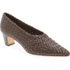 Loeffler Randall Maeve Woven Leather Kitten-heel Pumps In Espresso