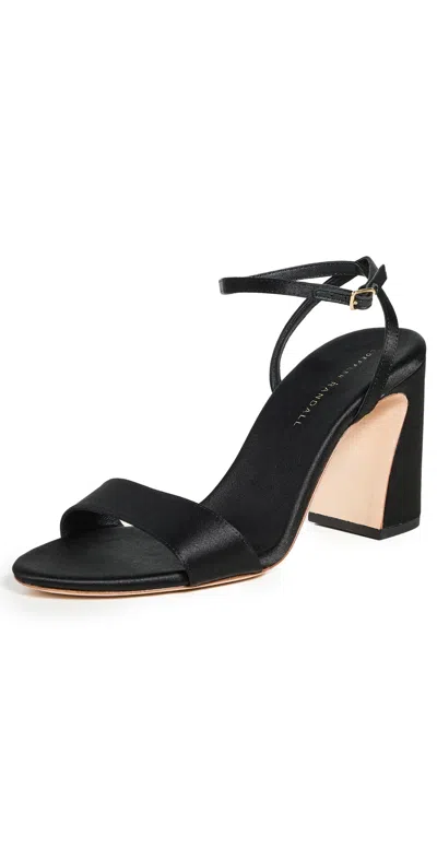LOEFFLER RANDALL MALIA CURVED HEEL SIMPLE SANDALS BLACK