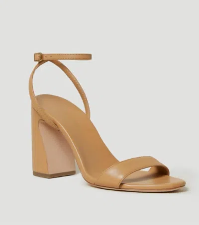 Loeffler Randall Malia Curved Heel With Ankle Strap In Brown In Dune