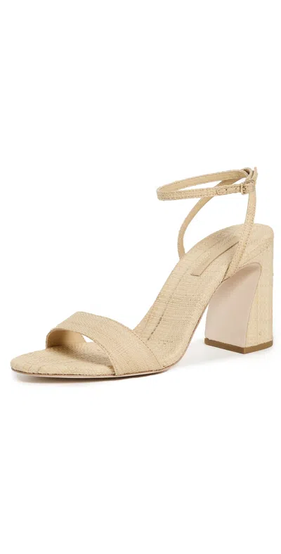 Loeffler Randall Malia Simple Heeled Sandals Natural In Brown