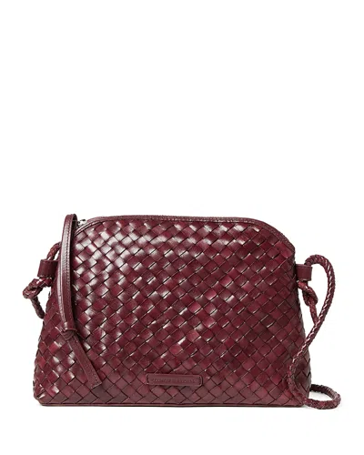 Loeffler Randall Mallory Woven Crossbody In Burgundy