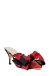 Loeffler Randall Margot Knotted Bow Pointed Toe Mule In Red