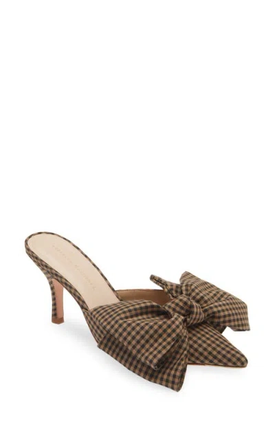 Loeffler Randall Margot Pointed Toe Mule In Brown/black Check