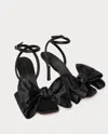 Loeffler Randall Marlena Satin Bow Sandal In Black In Black