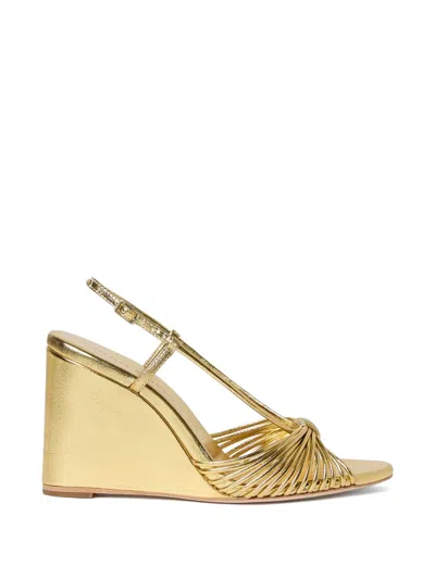Loeffler Randall Marren Knotted Wedge Sandals In Gold