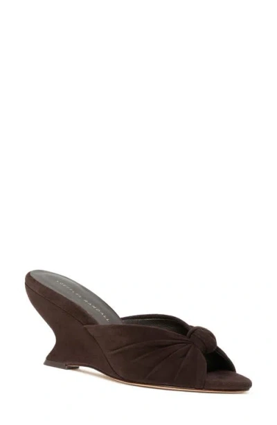 Loeffler Randall Marsy Leather Wedge Slide Sandal In Multi