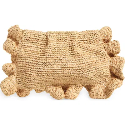 Loeffler Randall Mavis Ruffle Straw Clutch