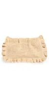 LOEFFLER RANDALL MAVIS RUFFLE TRIM FLAT CLUTCH NATURAL