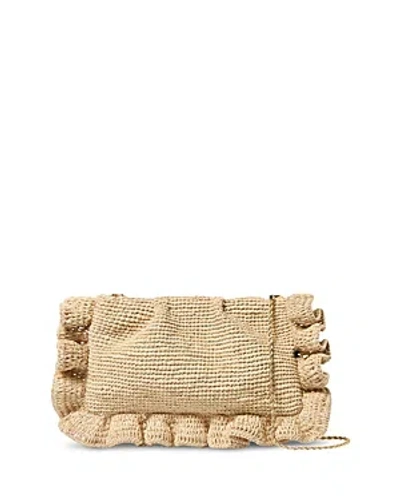 Loeffler Randall Mavis Ruffle Trim Flat Clutch In Neutral