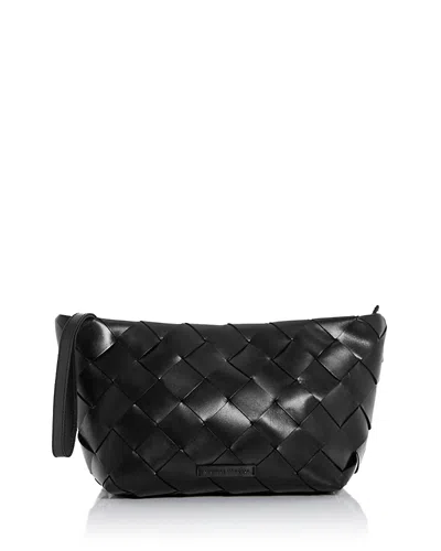 Loeffler Randall Melina Woven Leather Clutch In Black