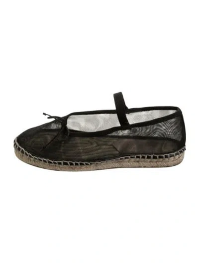Pre-owned Loeffler Randall Mesh Espadrilles In Black