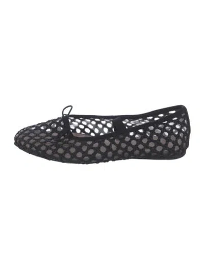 Pre-owned Loeffler Randall Mesh Lace Pattern Ballet Flats In Blue