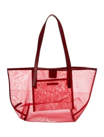 Pre-owned Loeffler Randall Mesh Shoulder Bag In Red