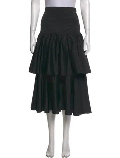 Pre-owned Loeffler Randall Midi Length Skirt W/ Tags In Black