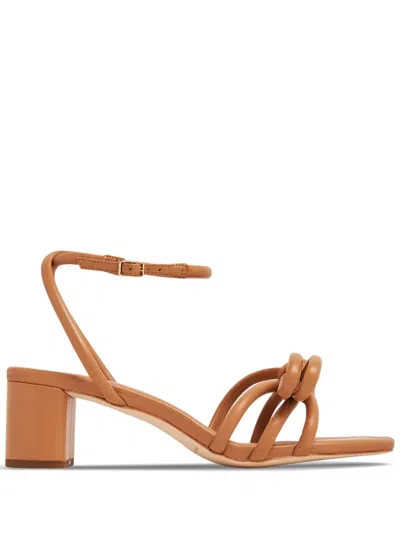 Loeffler Randall Mikel 50mm Leather Sandals In Brown